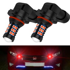 For Honda Civic Red Drl Daytime Running Led 9005 Hb3 Light Bulbs Lamp 2x