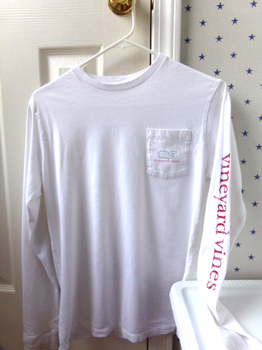 VINEYARD VINES White T-Shirt L Boys Girls 16 $45 Whale Kids Size Large BEACHY - Picture 2 of 22