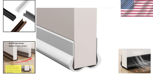 PVC Flexible Door Bottom Sealing Strip Under Door Draft Stopper Sealing Strip Ou - Picture 2 of 11