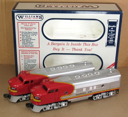 Williams 94310 Santa Fe F7 A-A Diesel Engine Set O-Gauge READ