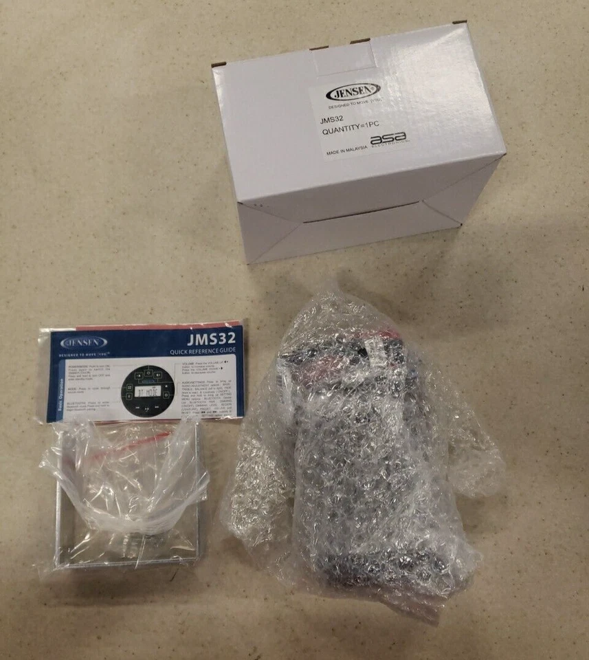 JENSEN JMS32 AM/FM WATERPROOF BLUETOOTH *MARINE (BOAT STEREO) - Image 3 of 3