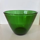 1950s Emerald Anchor Hocking Forest Green Glass Batter Mixing Bowl 4”H MCM VTG