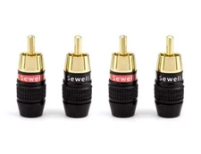 Sewell Deadbolt RCA Plugs, Premium Solderless RCA Plugs