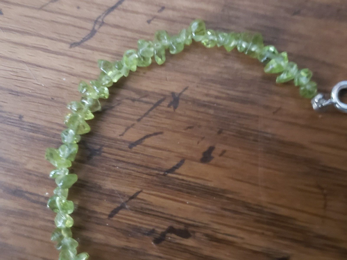 Genuine NATURAL * PERIDOT * STONE BRACELET, 7.75 INCHES Long, Handmade in USA - Picture 5 of 6