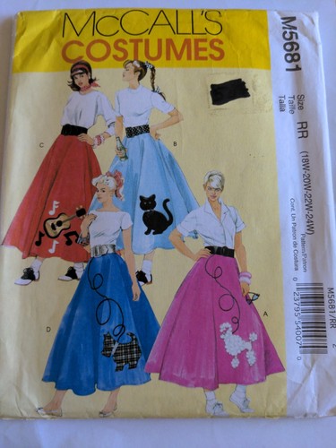 Disfraces McCalls M5681 patrón de costura falda circular caniche gato perro aplique  - Imagen 1 de 4