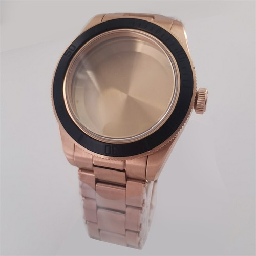 New 39mm Silver Watch Case Domed Sapphire Glass Fit NH34 NH35 NH36 Movement - Picture 28 of 39