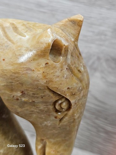 Vintage Yellow Onyx 8" Horse Head Hand Carved Stone Figurine Home Decor Gift - Picture 10 of 17