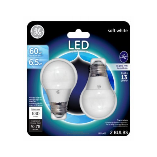 Ge 34751 Dimmable A15 Led Ceiling Fan Bulb Frosted Soft White