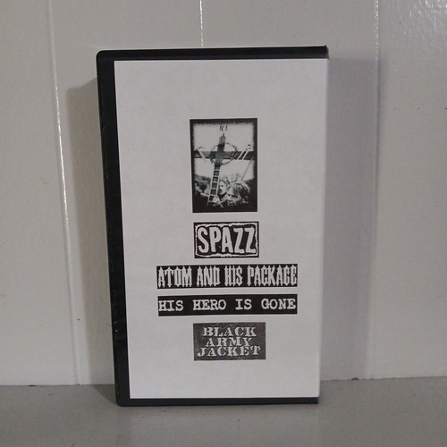 Punk VHS Spazz His Hero Is Gone Black Army Jacket Hardcore Atom & His Package - Picture 2 of 3