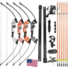 Recurve Bow Fishing Arrow Kit Takedown 40lbs Adjustable Archery Bow Hunting