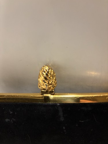 KORET Koretelope Vintage Black Kid Suede Top Handle Kiss Closure Bag Coin Purse - Picture 9 of 21