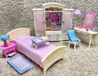 Vintage Barbie Living in Style Bedroom Playset 2002 Mattel 67552 NEAR COMPLETE