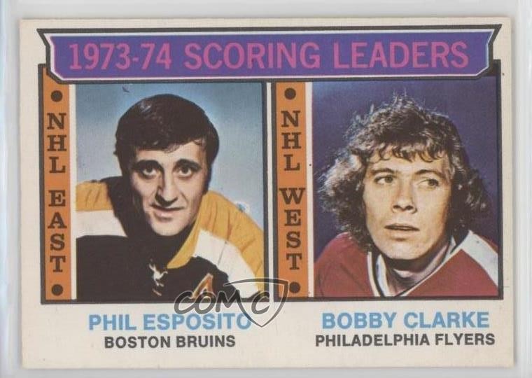1974-75 O-Pee-Chee Phil Esposito Bobby Clarke #3 HOF