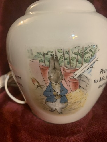 Vintage Beatrix Potter Peter Rabbit Nursery Lamp No Shade Untested - 第 6/11 張圖片
