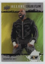 2022 Upper Deck Allure AEW Color Flow Yellow Green Scorpio Sky #R-38