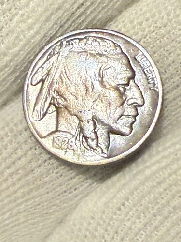 Büffelnickel von 1926. XF hochwertig + getönt