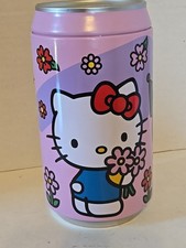 Sanrio Hello Kitty 7 3/4" Aluminum Bank, Pink Bows Pre-owned