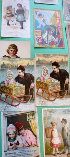 Victorian Cards Advertising Soap Products Trading Children Wash Lot Of 16 Nice! - Picture 7 of 14