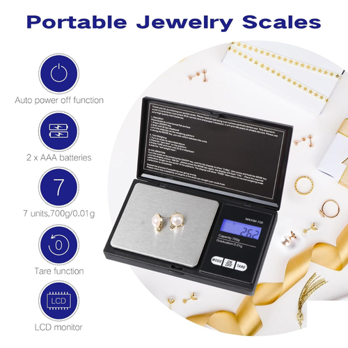 Digitale Waage 0,01g 200g Gramm Schmuck Goldwaage Mini Taschen elektronisch - Bild 8 von 15