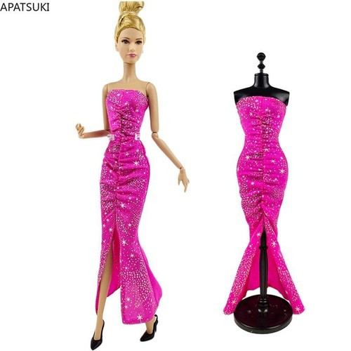Lila rosa Stern Split Kleid für 11,5" Puppe Mode Outfits Party Kleid Kind Spielzeug - Bild 2 von 8