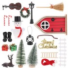 1 Set einzigartige Mini-Hausverzierung Weihnachten DIY Dekoration Requisite