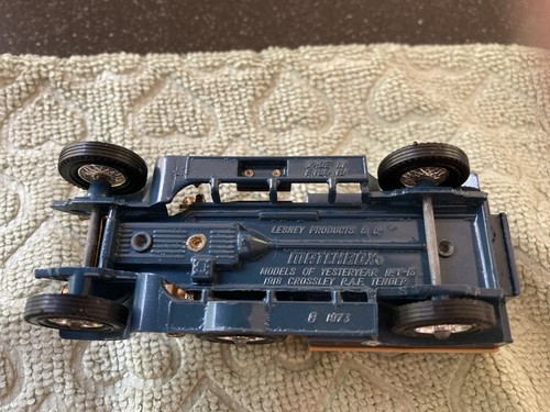 Matchbox Models of Yesteryear Y13 1918 Crossley RAF Tender 1973 Vintage - Picture 10 of 10