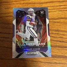 Ja'Marr Chase 2021 Panini Prizm Draft Picks All Americans Silver RC #185 LSU
