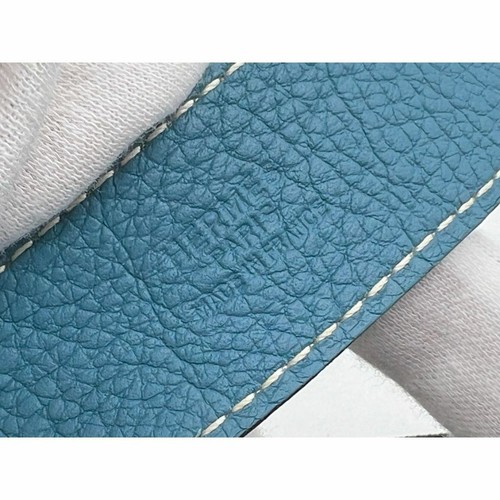 Hermes H Belt Women'S Leather Blue Jean Push Locksilver Fittings 85 I Engraved - 第 8/10 張圖片