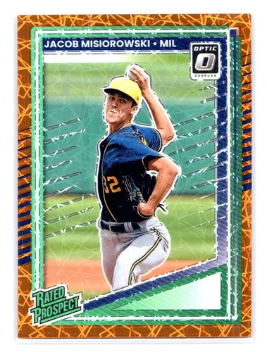 2025 Donruss Baseball #128 Jacob Misiorowski Orange Velocity Rated Prospect -