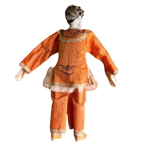 "Antigua muñeca de ópera china bordada ropa de seda 10,5"" de alto dedos largos de colección" - Imagen 2 de 15