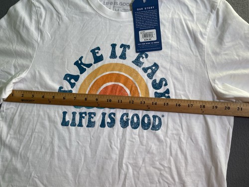 Camiseta Life Is Good Crusher Para Hombre Mediana "Take It Easy Life Is Good" Gráfico - Imagen 3 de 9