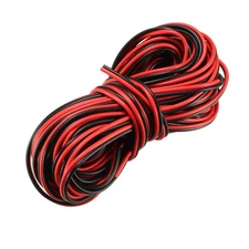 RGB Wire 22AWG 2 Pin 2 Color Extension Cable for LED Strip 33ft / 10m