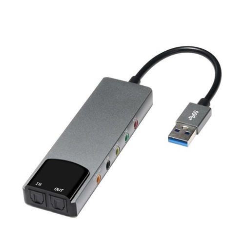 USB Audio Adapter External Stereo Sound Card Converter 5.1/7.1 Channels P7D3 - Afbeelding 3 van 12