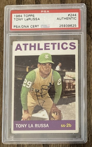 Tony LaRussa Signed 1964 Topps Rookie #244 (PSA/DNA) - Bild 1 von 2