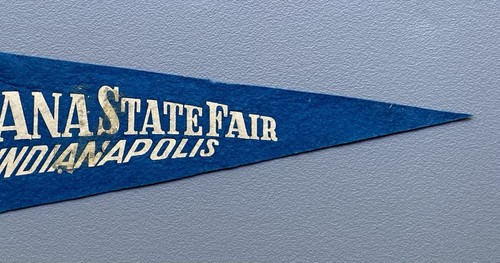 Vintage Indiana State Fair 26 Zoll Wimpel mit toller Pferdegrafik früh alt - Bild 3 von 3