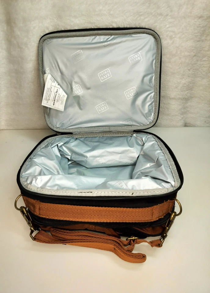 Fiambrera horizontal expandible de lona con correa para el hombro extraíble - negra Foto 4 de 4