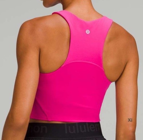 Lululemon Sz 12 Invigorate Train Tank Everlux Size 12 B/C Cup Sonic Pink SNCP - Picture 2 of 8