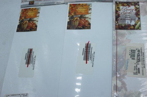 QTY:13 NEW 50pc Packs Thanksgiving Letterhead Church Bulletin (650 pcs total) - Bild 7 von 8