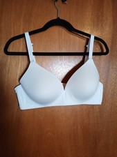 Ambrielle Women Bra 38C White Organic Cotton Comfort Wirefree TShirt Convertible