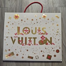 Louis Vuitton Shopping Tote Paper 15 X 13 X6 Inches Very Good Limited Holiday