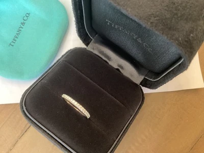 Tiffany soleste diamonds platinum eternity ring wedding case box bag pouch £2825 - Image 1 of 4