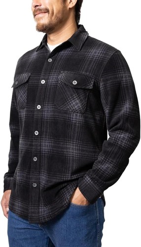 Freedom Foundry Men’s Flannel Shirt Size L Black Plaid NWOT - Picture 13 of 14