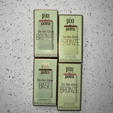 4 Pixi Petra On the Glow Base Foundation Moisture Stick Espresso Rich Soft Beach