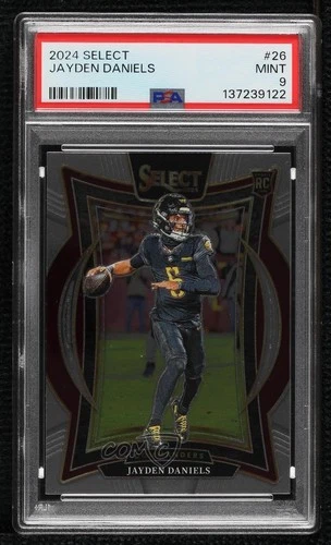 2024 Panini Select Concourse Jayden Daniels #26 PSA 9 MINT Rookie RC