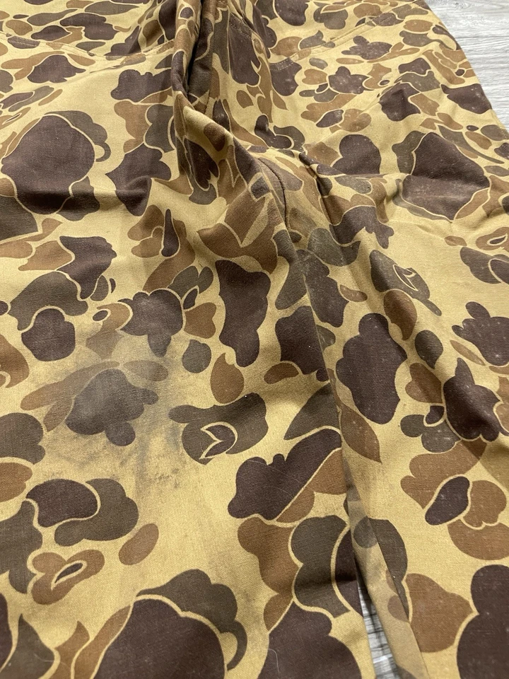 Pantalones de Caza Años 70 Pato Camuflados Verdadero Vintage Talla 35x30 Tostado Raro Foto 4 de 4