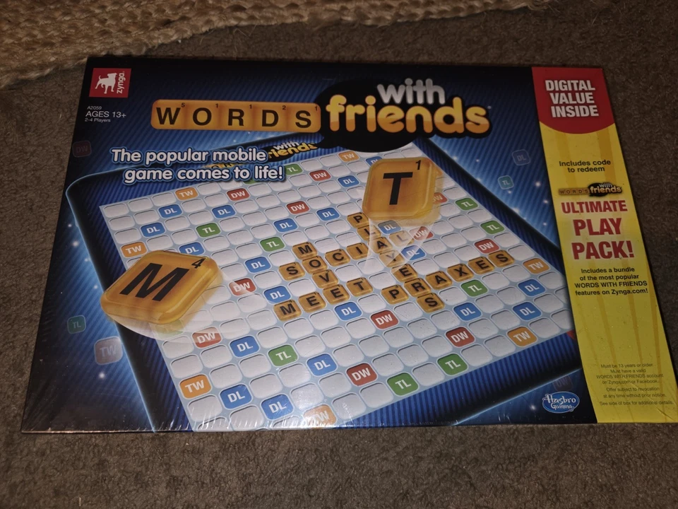 SELLADO - Juego de mesa Palabras con amigos por Zynga Hasbro Gaming Scrabble Mattel NUEVO Foto 3 de 4