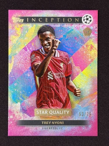 2024-25 Topps Inception UEFA Club Competitions Trey Nyoni Star Quality Pink /75