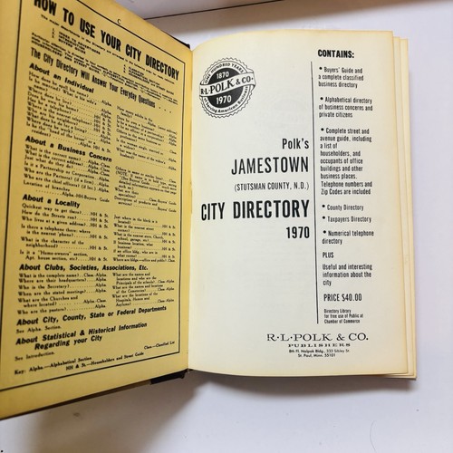 Jamestown North Dakota Book 1970 Polk City Directory - Foto 4 di 13