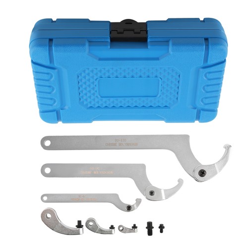 Heavy Duty Hook Spanner Tool Set For Motorcycle Bearing Collar 35-120mm - Picture 3 of 7