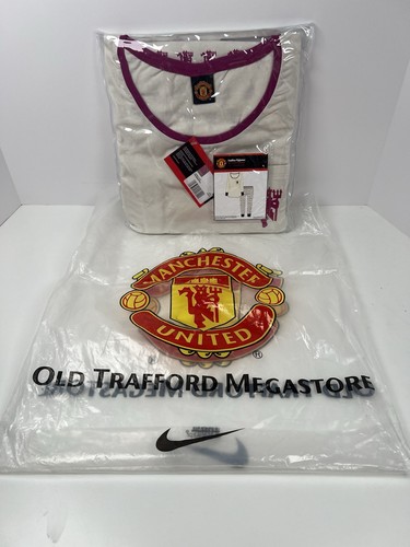 Manchester United Schlafanzug Damen 8/10 Schlafanzug Football Club Creme Neu - Bild 5 von 9
